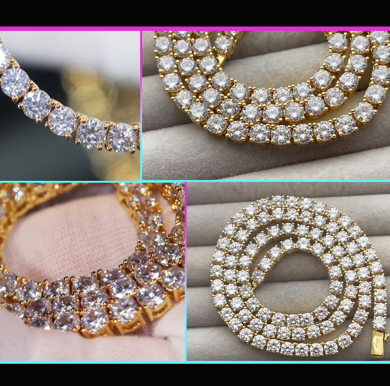 Tennis Chain | Tennis Bracelet | Tennis Necklace | Mens Tennis Chain | Womens Tennis Chain | Gold Tennis Chain | Gold Tennis Bracelet