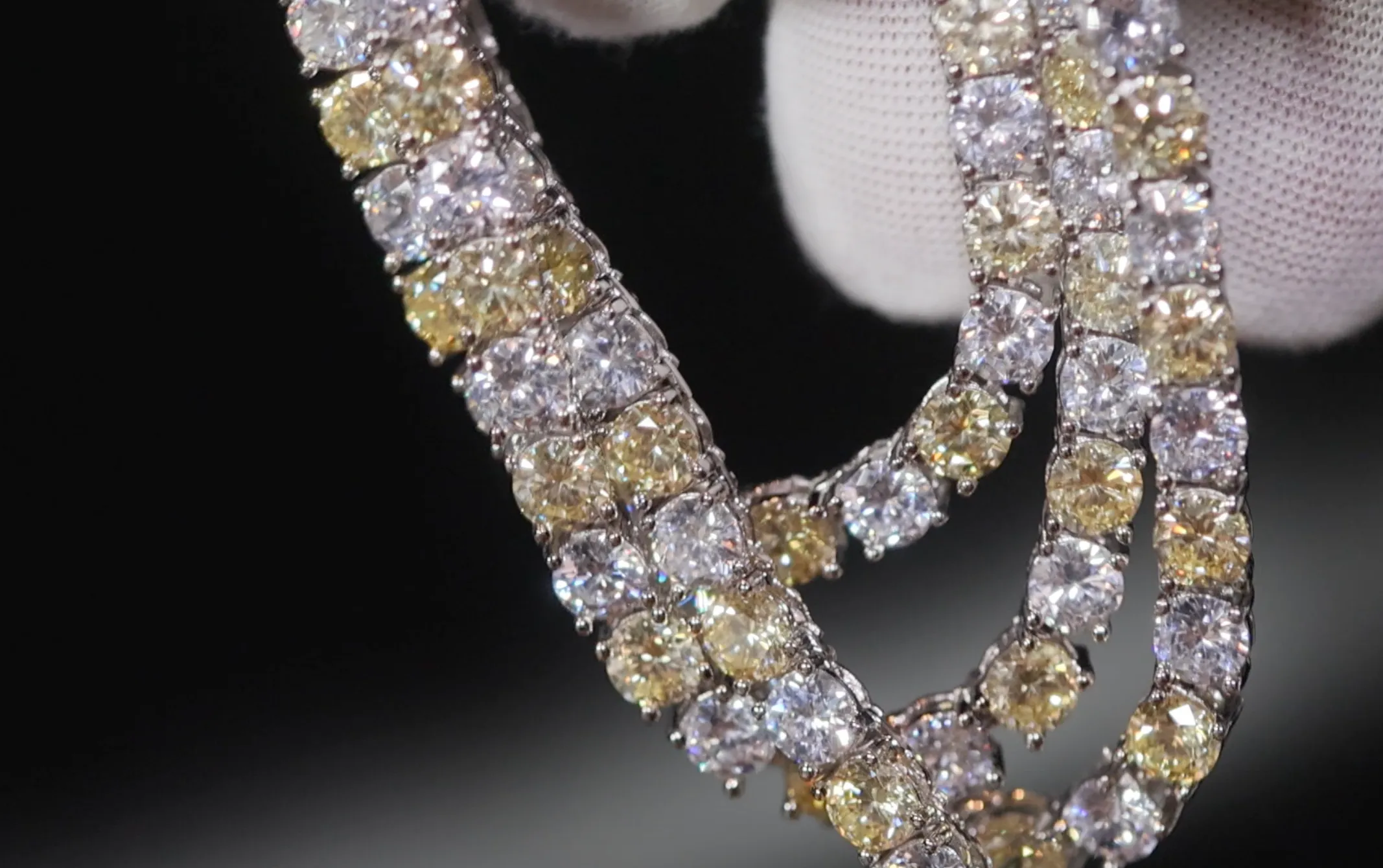 Tennis Chain | Yellow Diamond Tennis Chain | Tennis Necklace | Yellow Diamond Necklace | Tennis Chain | Hip Hop Necklace | Iced Out Chain