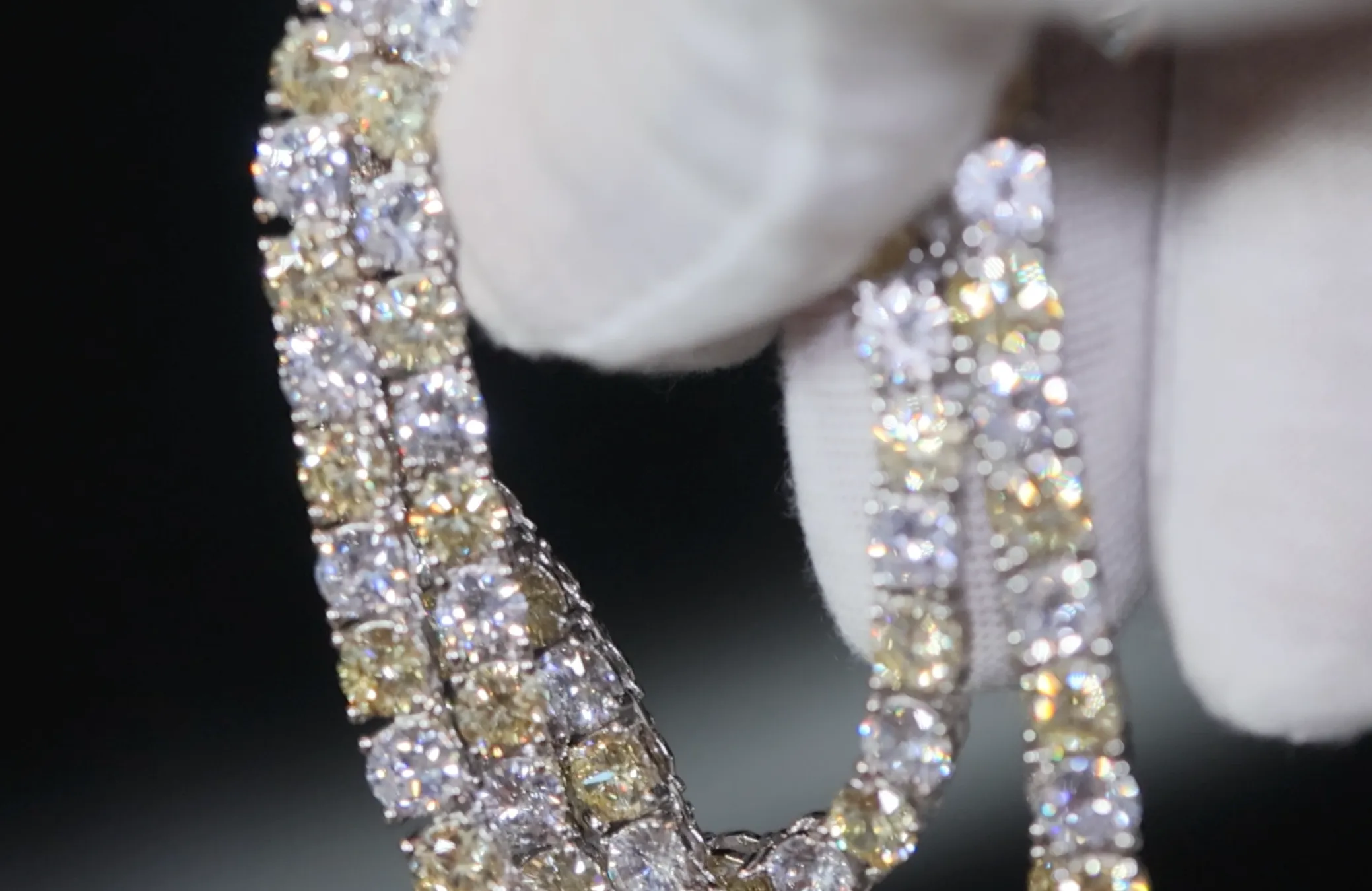 Tennis Chain | Yellow Diamond Tennis Chain | Tennis Necklace | Yellow Diamond Necklace | Tennis Chain | Hip Hop Necklace | Iced Out Chain