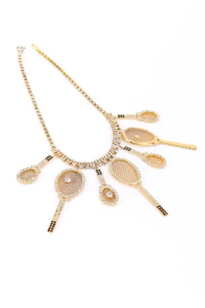 Tennis Racket Charm Necklace