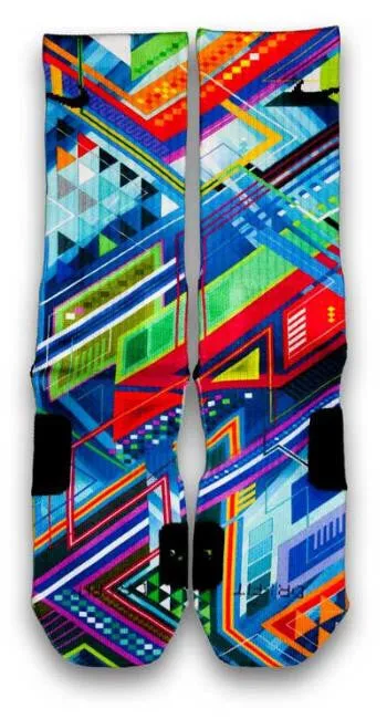The Blue Grid Custom Elite Socks