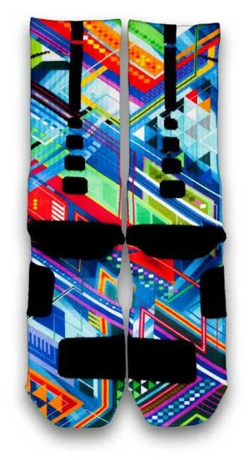 The Blue Grid Custom Elite Socks