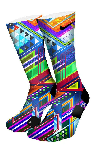 The Blue Grid Custom Elite Socks