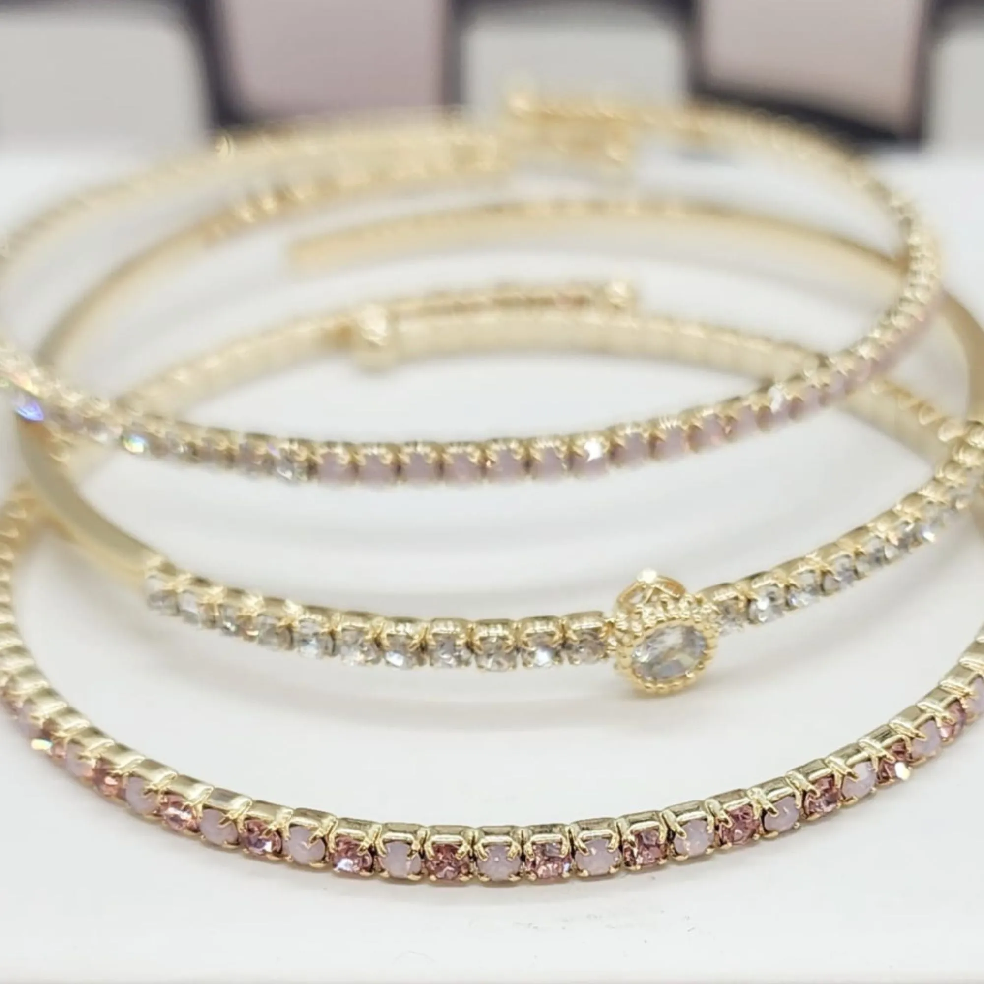 The Checkered Pink Tennis Bracelet