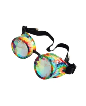 Tie Dye rainbow Kaleidoscope Goggles