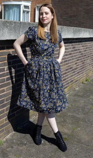 Trash Pandas Stretch Belted Tea Dress