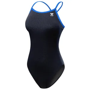 TYR Women's Hexa Diamondfit Swimsuit: Black/Blue