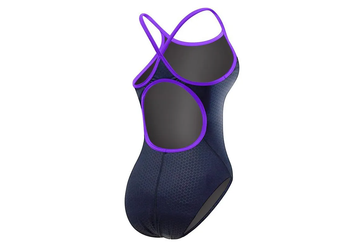 TYR Women's Hexa Diamondfit Swimsuit: Black/Purple