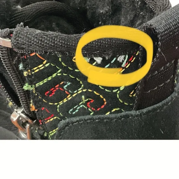Ugg Boot Black Children Kids Logo Boot