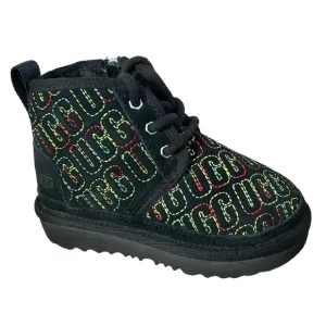 Ugg Boot Black Children Kids Logo Boot