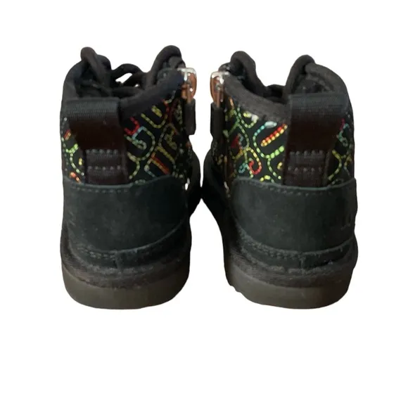 Ugg Boot Black Children Kids Logo Boot