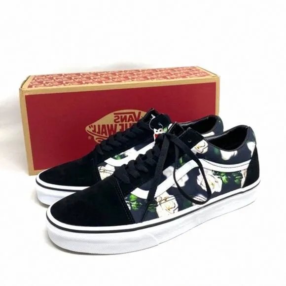 VANS Old Skool Floral Shoes Casual Canvas Suede VN0A38G1VRK Men’s Sneakers Black