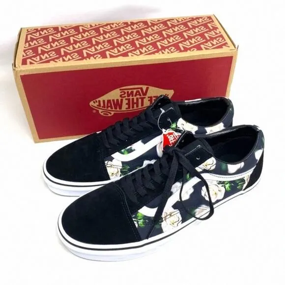 VANS Old Skool Floral Shoes Casual Canvas Suede VN0A38G1VRK Men’s Sneakers Black