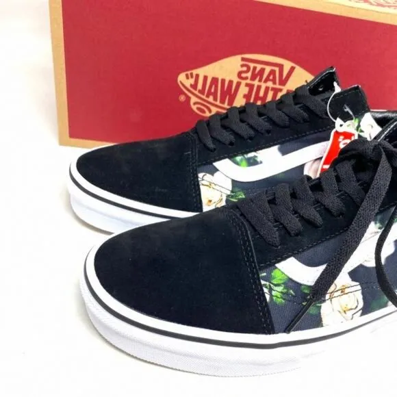 VANS Old Skool Floral Shoes Casual Canvas Suede VN0A38G1VRK Men’s Sneakers Black