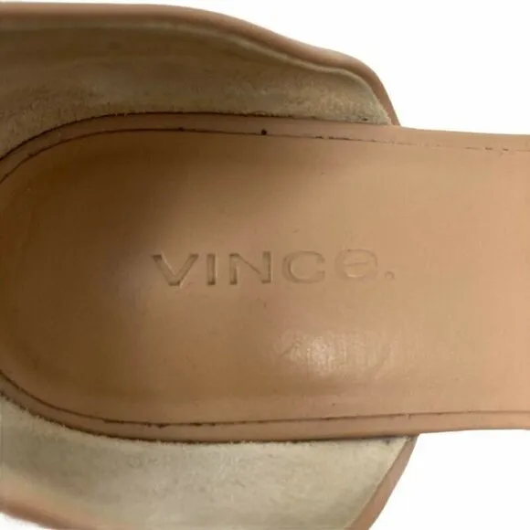 Vince Womens Loafer Flat Shoes Beige Leather 7.5