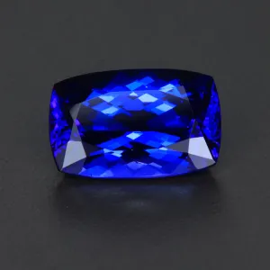 Violet Blue Antque Cushion Tanzanite Gemstone 8.08 Carats
