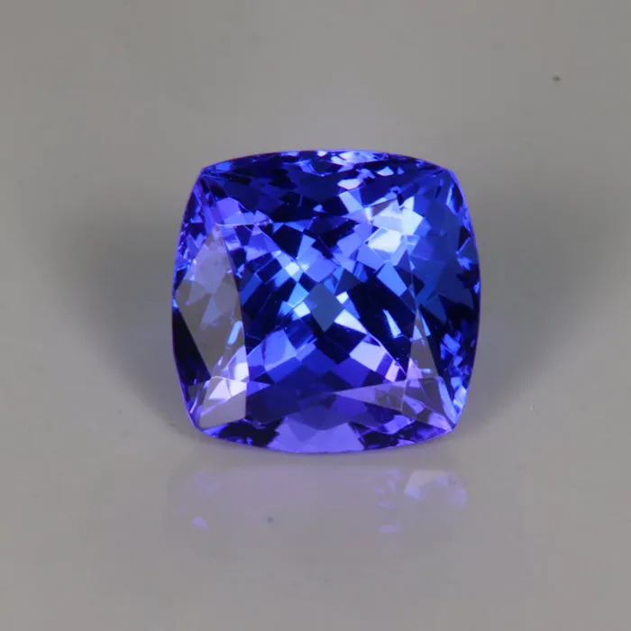 Violet Blue Square Cushion Tanzanite Gemstone 2.15