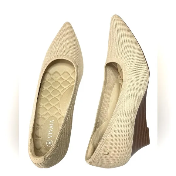 VIVAIA Aria Wedge 2.0 Women's Pointed Toe Wedge Pumps Shoes Size 39.5 (Us 8.5)