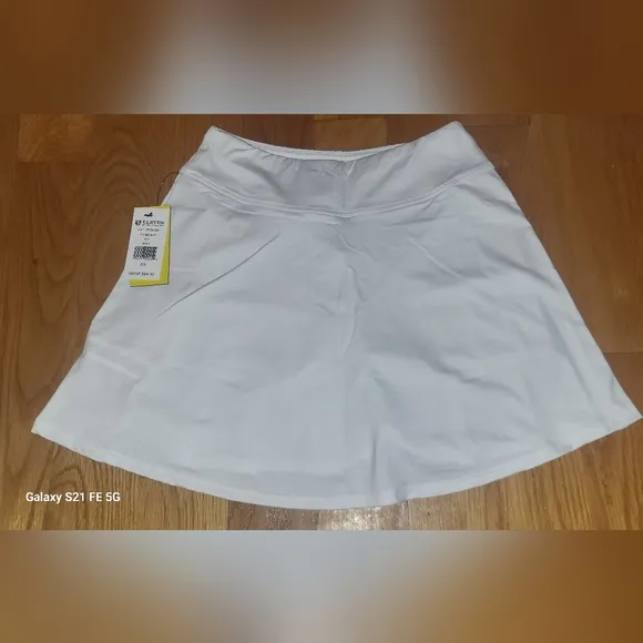 White Flutter Tennis Skirt/Skort Eleven by Venus Williams SZ XS NWT