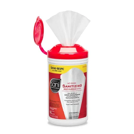 Wipes SaniPro No-Rinse Multi-Surface Cleaner Sanitizer 99.999% In 1 Minute by PDI