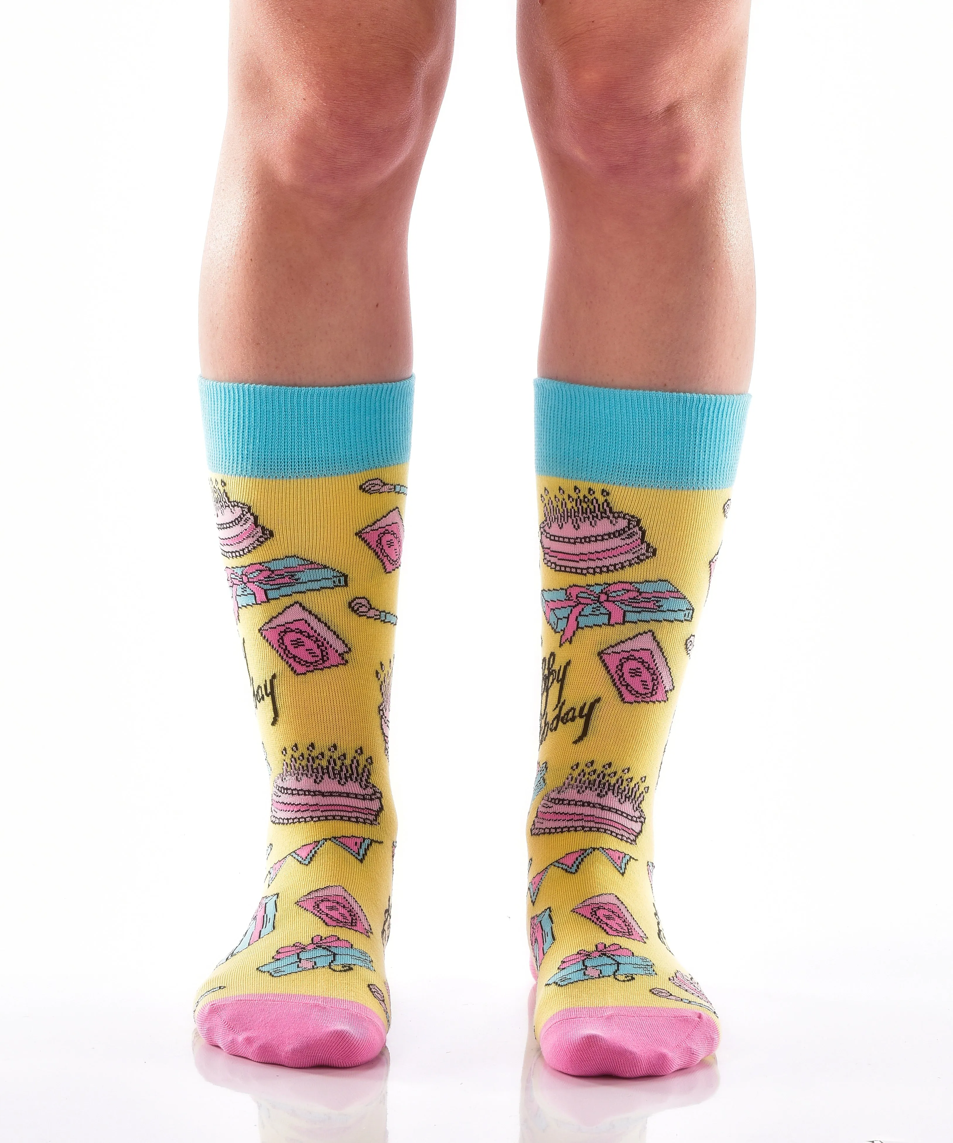 Women's Crew Sock, Happy Birthday