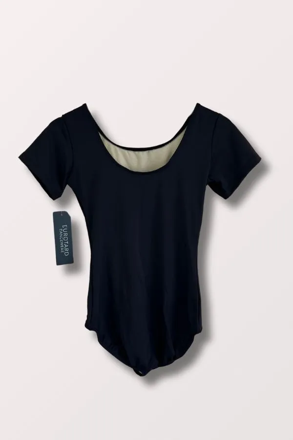 Women's Microfiber Short Sleeve Leotard - Black