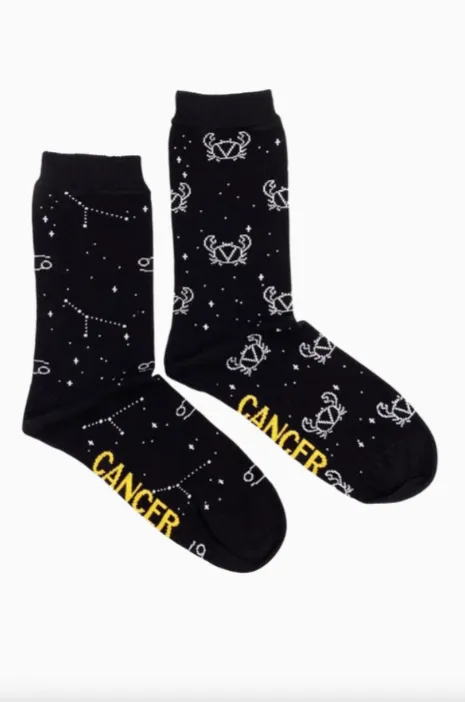Womens Zodiac Mismatched Socks | Cancer