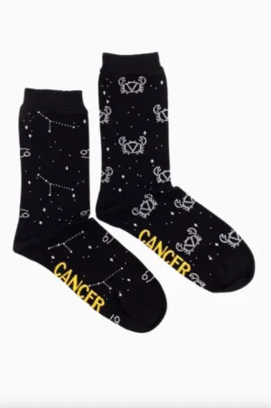 Womens Zodiac Mismatched Socks | Cancer