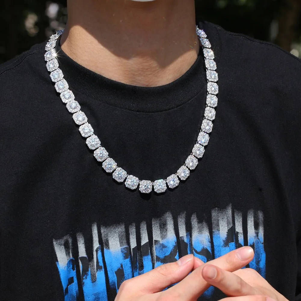 Woowooh Hip Hop Iced Out CZ Copper 1 ROW Tennis Chain