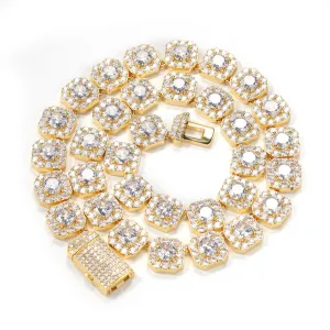 Woowooh Hip Hop Iced Out CZ Copper 1 ROW Tennis Chain