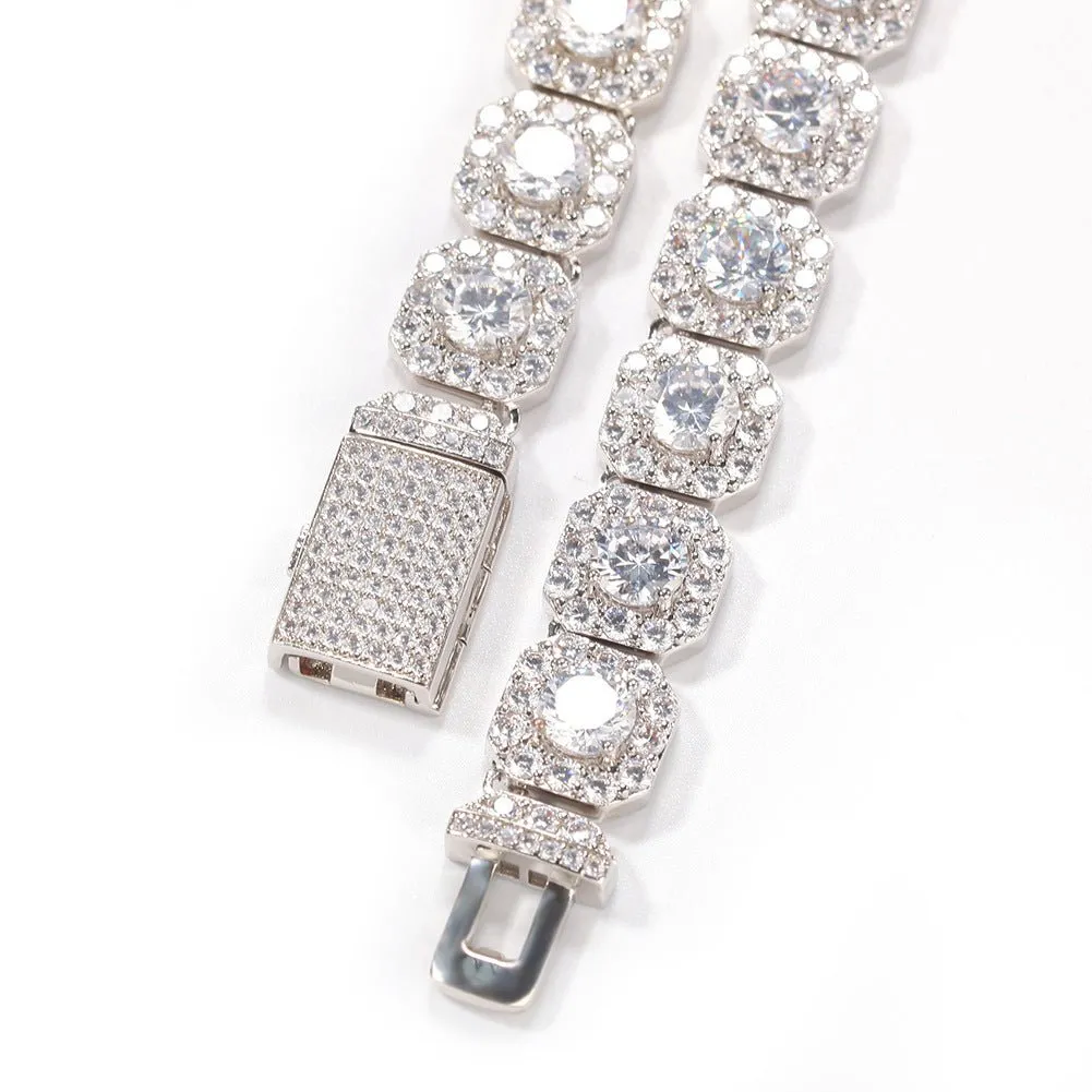 Woowooh Hip Hop Iced Out CZ Copper 1 ROW Tennis Chain